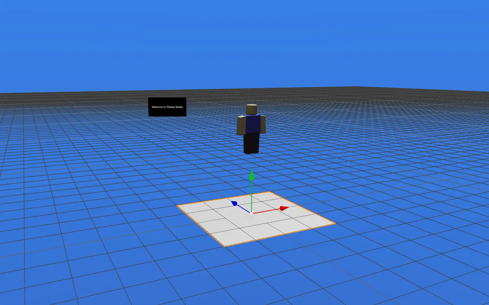 The Plaidia Studio Engine editor with a 3D scene being built